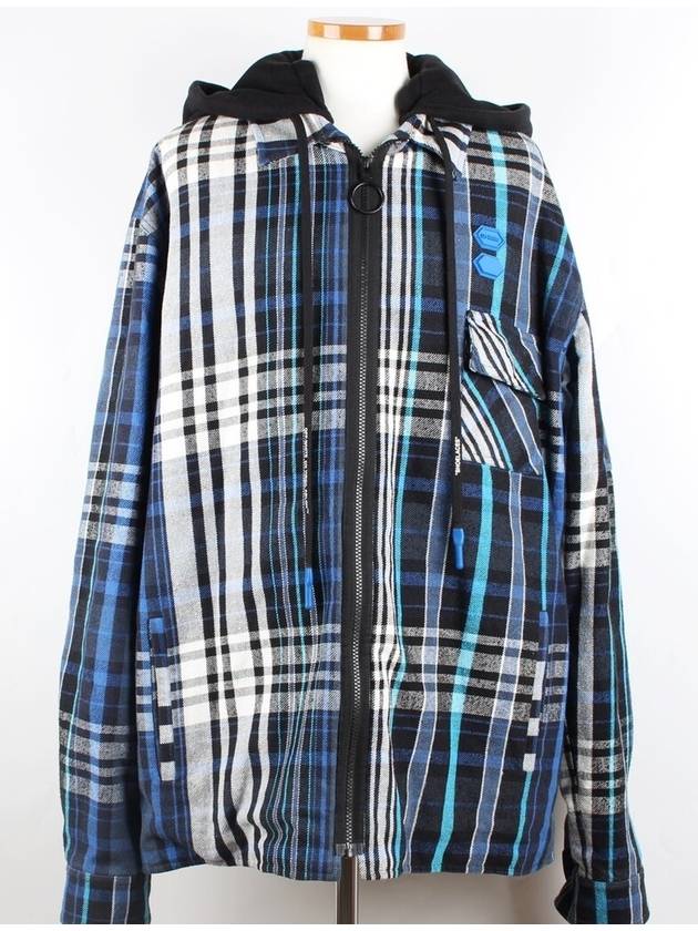 Blue Check Hooded Jacket XL - OFF WHITE - BALAAN 1