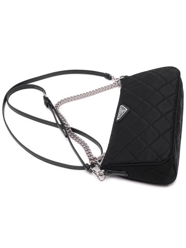 Tessuto Quilted Chain Shoulder Bag Black - PRADA - BALAAN 6