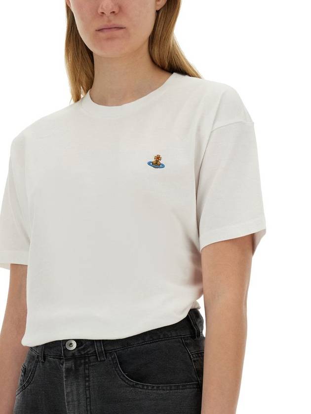 ORB Logo Cotton Short Sleeve T-Shirt White - VIVIENNE WESTWOOD - BALAAN 8