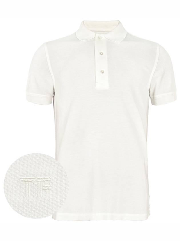 Cotton Short Sleeve Polo Shirt White - TOM FORD - BALAAN 2