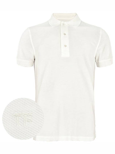 Cotton Short Sleeve Polo Shirt White - TOM FORD - BALAAN 2