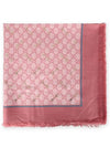 Horsebit Print Silk Scarf Pink - GUCCI - BALAAN 3