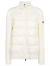 Logo Patch Padded Wool Hooded Jacket White - MONCLER - BALAAN 2