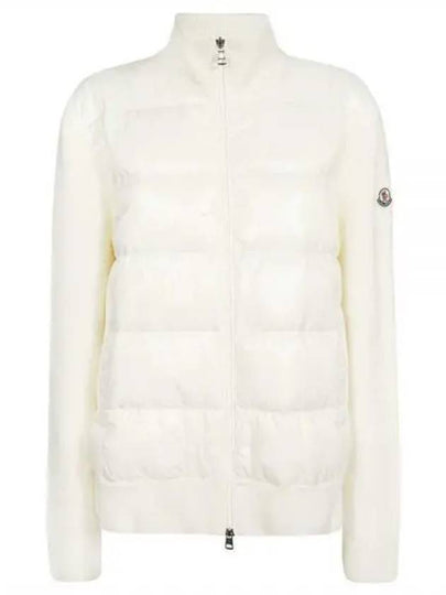 Logo Patch Padded Wool Hooded Jacket White - MONCLER - BALAAN 2