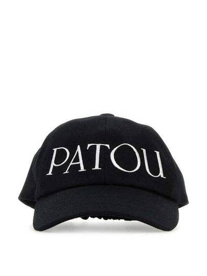 Embroidered Logo Cotton Ball Cap Black - PATOU - BALAAN 2