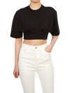 Le Caraco Crop Short Sleeve T-Shirt Black - JACQUEMUS - BALAAN 5