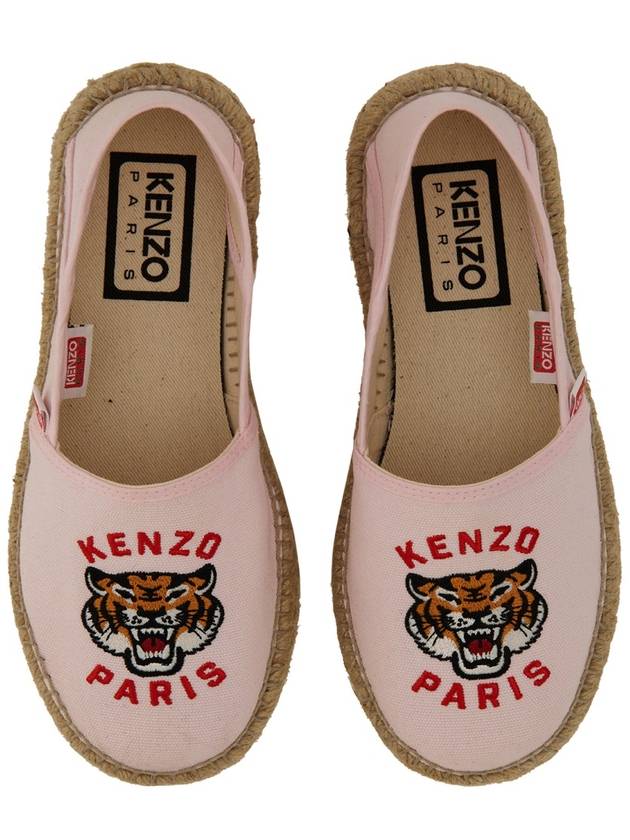 Tiger Canvas Espadrilles Pink - KENZO - BALAAN 3