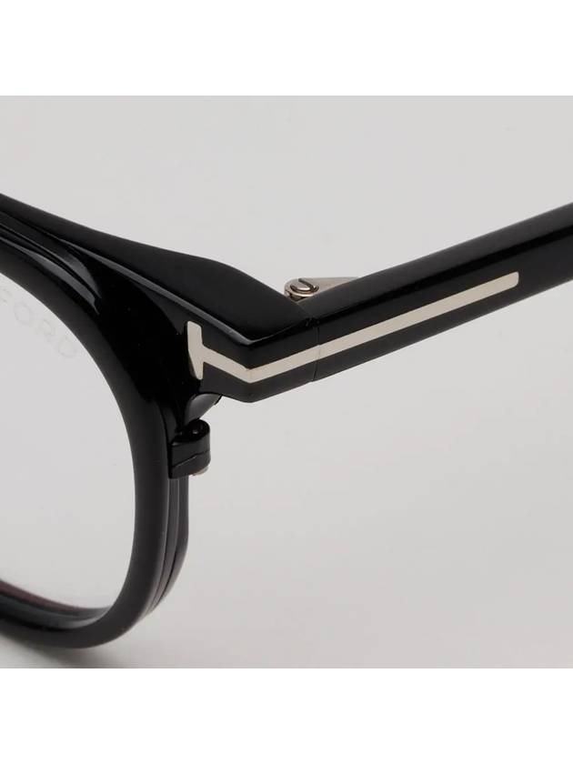 Blue light blocking glasses frame TF5785DB 005 metal combination square Asian fit - TOM FORD - BALAAN 5