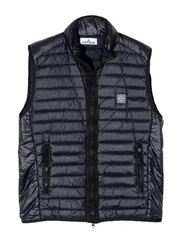 Men's Logo Patch Puffer Vest Navy - STONE ISLAND - BALAAN 2