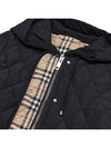 Diamond Quilted Hooded Single Coat Black - BURBERRY - BALAAN 11