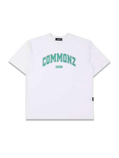 Essentials Arch Logo Short Sleeve T-Shirt White - COMMONZ - BALAAN 1