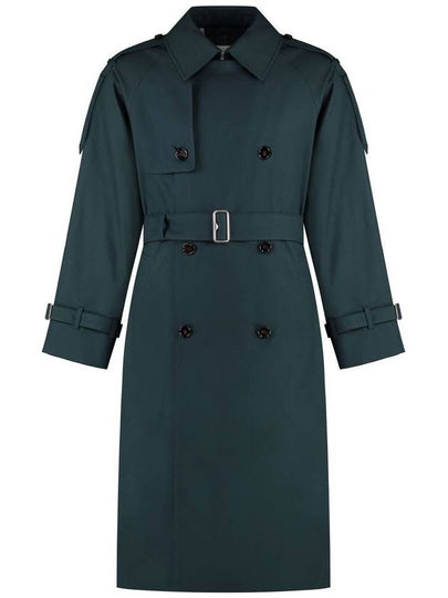 Double Breasted Long Cotton Blend Trench Coat Anchor - BURBERRY - BALAAN 2