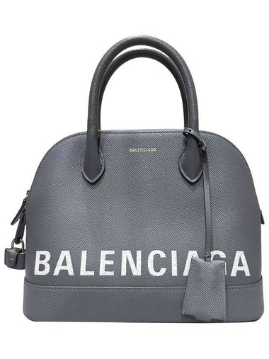 550645 Gray Bill Top Handle Logo Printing Small Tote Bag - BALENCIAGA - BALAAN 1