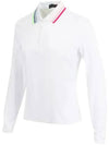 Genuine Women s Lip Pleated Contrast Collar Silky Tech Nylon Long Sleeve Polo G4LF23K875A SNO - G/FORE - BALAAN 3