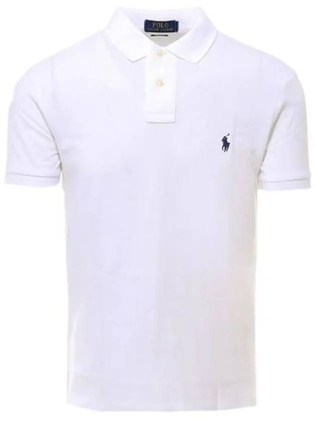 Men's Embroidered Logo PK Shirt White - POLO RALPH LAUREN - BALAAN 1