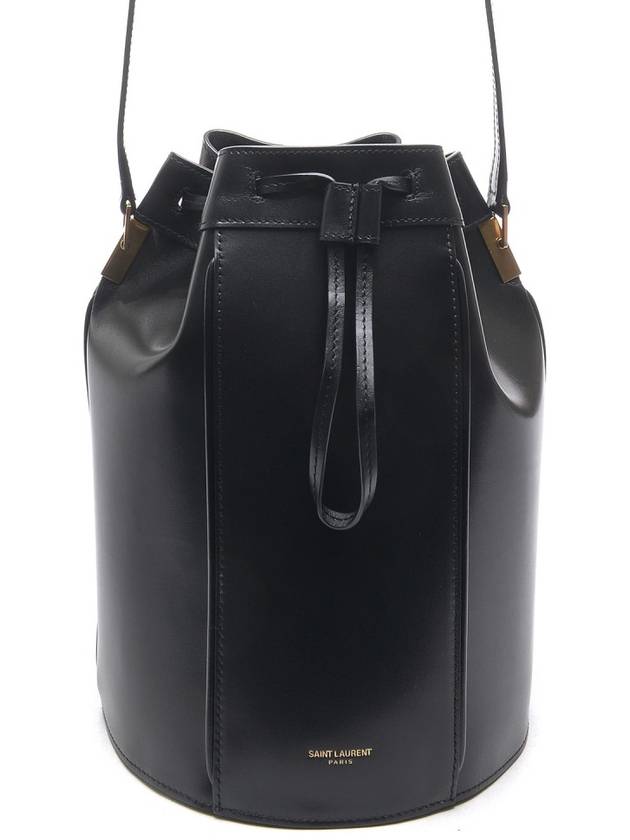 Talita Medium Leather Bucket Bag Black - SAINT LAURENT - BALAAN.