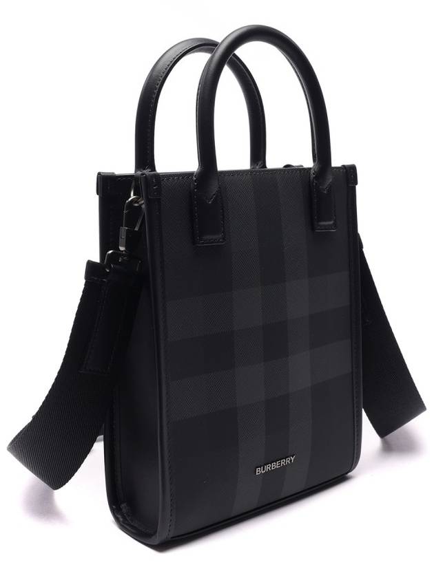 Denny Check Print Tote Bag Grey - BURBERRY - BALAAN 4