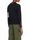 4-Bar Milano Stitch Crew Neck Knit Top Navy - THOM BROWNE - BALAAN 4