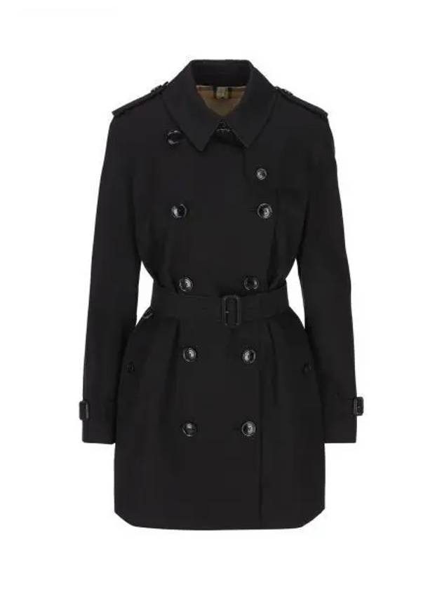 Kensington Cotton Trench Coat Black - BURBERRY - BALAAN 2