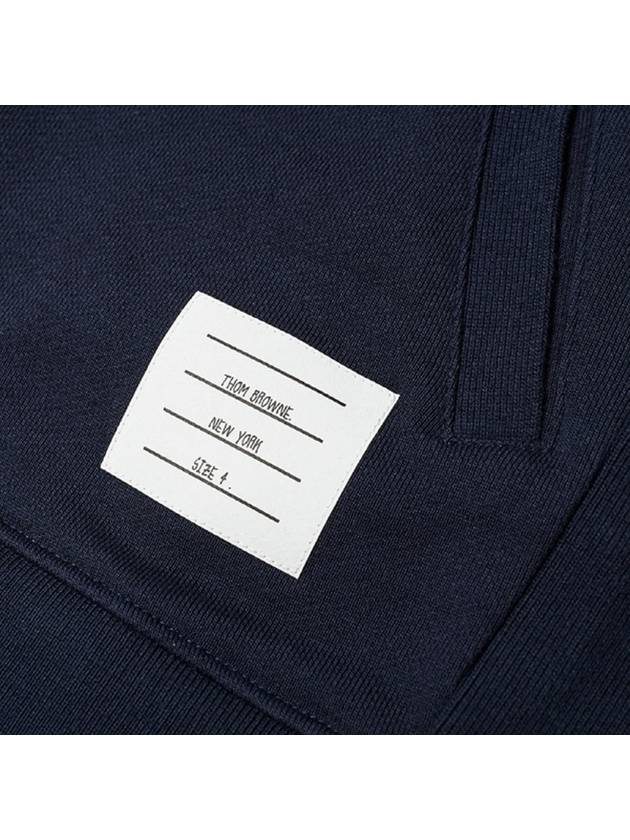 Engineered 4 Bar Diagonal Zip Up Hoodie Navy - THOM BROWNE - BALAAN 6