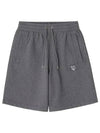 Bold Fox Head Patch Oversized Jog Shorts Dark Grey Melange - MAISON KITSUNE - BALAAN 4