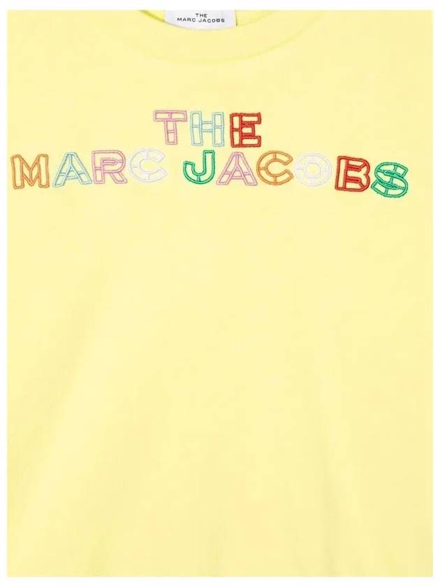 Kids Logo Embroidered Sweatshirt Yellow W15594 549 - MARC JACOBS - BALAAN 4