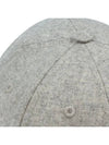 Bow Grosgrain Wool Flannel Ball Cap Light Grey - THOM BROWNE - BALAAN 6