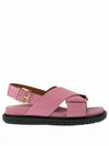 Fussbett Leather Sandals Pink - MARNI - BALAAN 2