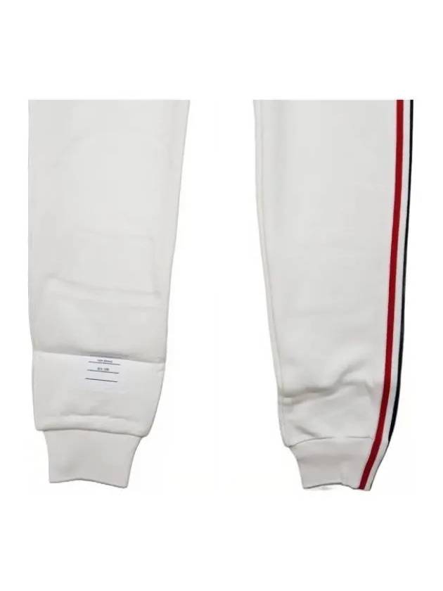 Women's Loop Back Stripe Track Pants White - THOM BROWNE - BALAAN 3