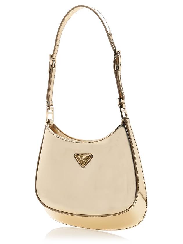 Cleo Brushed Shoulder Bag Gold - PRADA - BALAAN 4