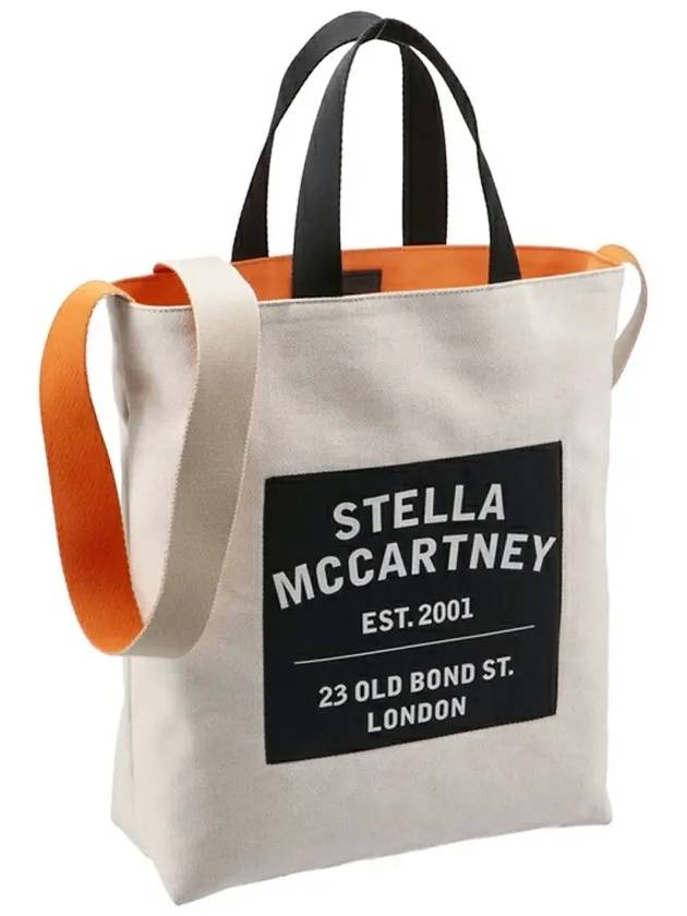 Logo Patch Cotton Tote Bag Sand - STELLA MCCARTNEY - BALAAN 5