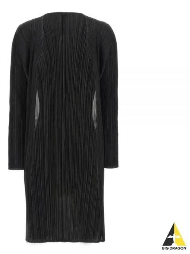 Pleated Open Cardigan Black - ISSEY MIYAKE - BALAAN 2