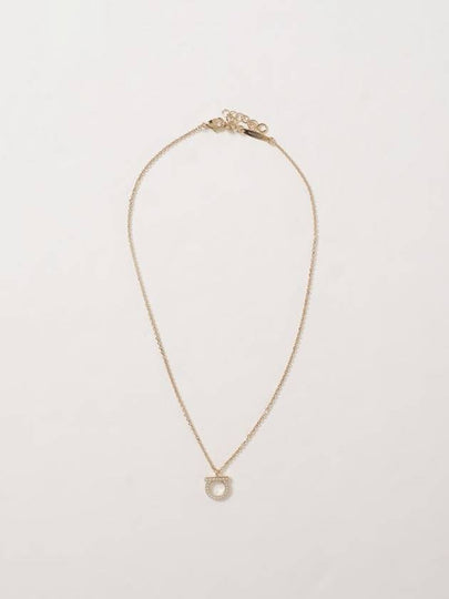 Gancini Crystals Necklace Gold - SALVATORE FERRAGAMO - BALAAN 2