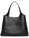 T logo embellished medium shoulder bag black - TOD'S - BALAAN.