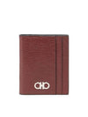 Gancini Card Wallet Red - SALVATORE FERRAGAMO - BALAAN 1