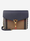 House Checked Leather Chain Shoulder Bag Blue - BURBERRY - BALAAN 1