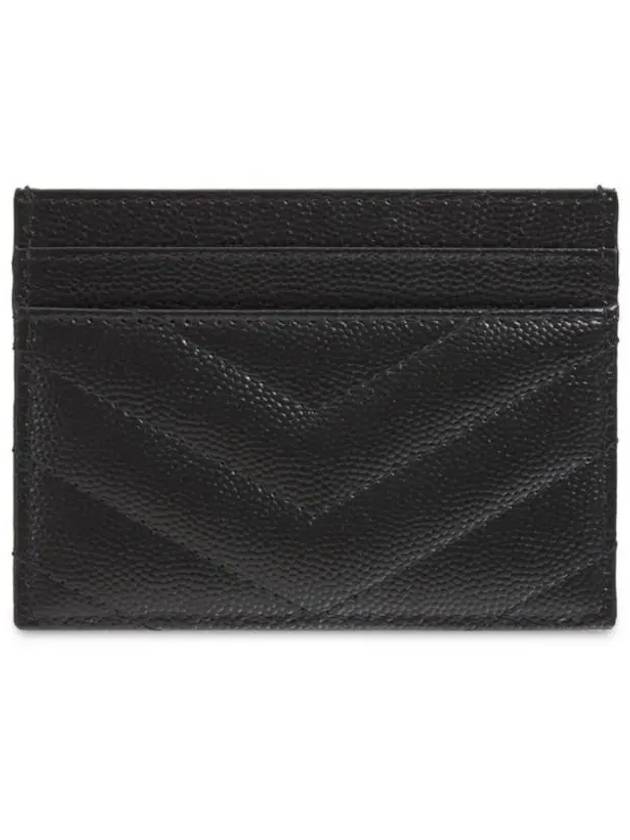 Gold Hardware Matelasse Caviar Leather Card Wallet Black - SAINT LAURENT - BALAAN 4