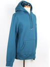 Embroidered Logo Hoodie Blue L - BURBERRY - BALAAN 6