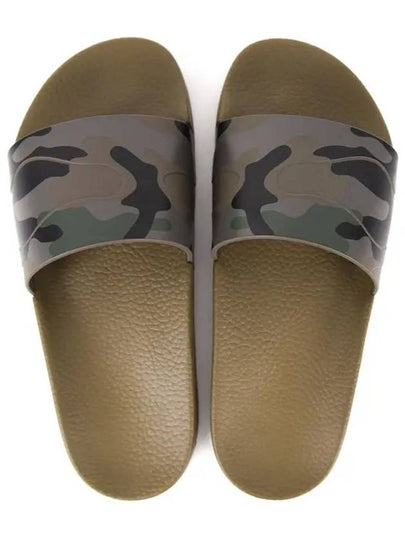 Men's Camouflage Slippers Khaki - VALENTINO - BALAAN 2