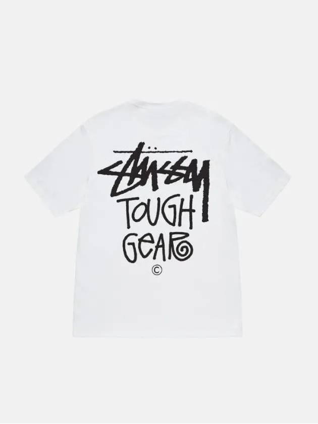 Tough Gear Short Sleeve T-Shirt White - STUSSY - BALAAN 4