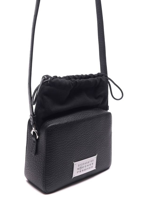 Logo Patch Leather Bucket Cross Bag Black - MAISON MARGIELA - BALAAN 4