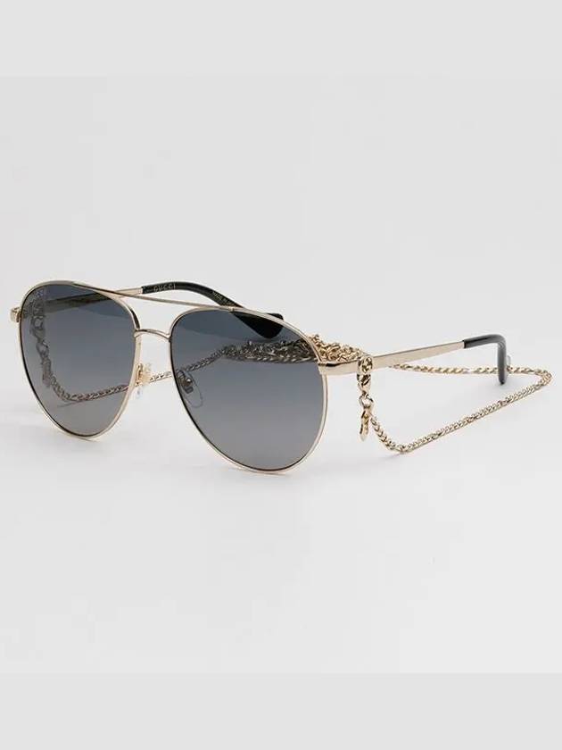 Eyewear Double Bridge Aviator Sunglasses Gold - GUCCI - BALAAN 7