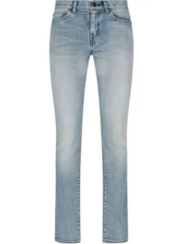 Slim Fit Straight Jeans Blue - SAINT LAURENT - BALAAN 2