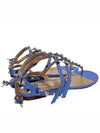 S0812 VOD GY7 Rockstud Sandals Blue - VALENTINO - BALAAN 5