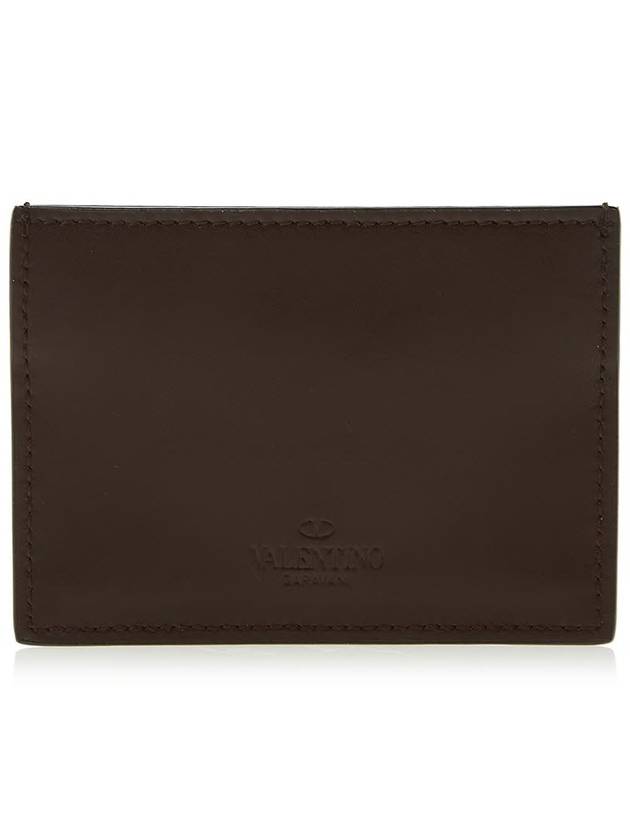 VLTN Logo Card Wallet Brown - VALENTINO - BALAAN 4