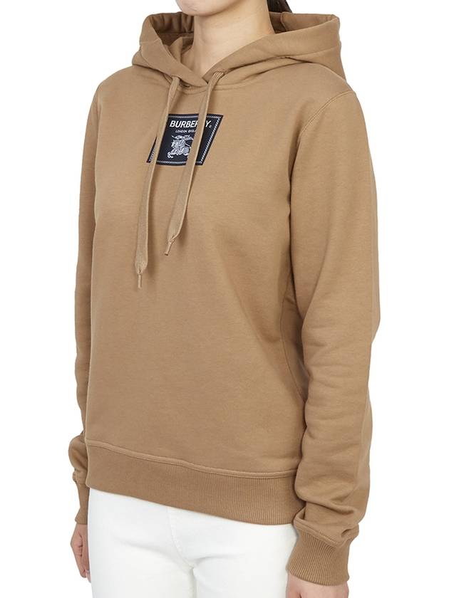 Women's Prosum Label Cotton Hoodie Camel - BURBERRY - BALAAN 5