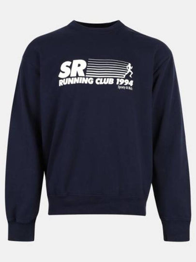 SR Running Crew Neck Sweatshirt Navy - SPORTY & RICH - BALAAN 2