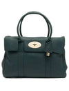 Heavy Grain Bayswater Tote Bag Green - MULBERRY - BALAAN 2