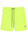 Men's Zebra Logo Swim Shorts Bottle Green - PAUL SMITH - BALAAN.