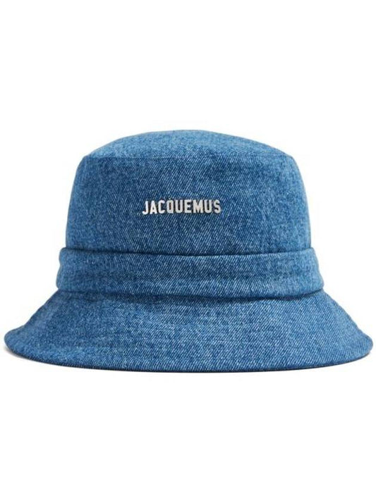Le Bob Gadjo Noted Bucket Hat Blue - JACQUEMUS - BALAAN 1